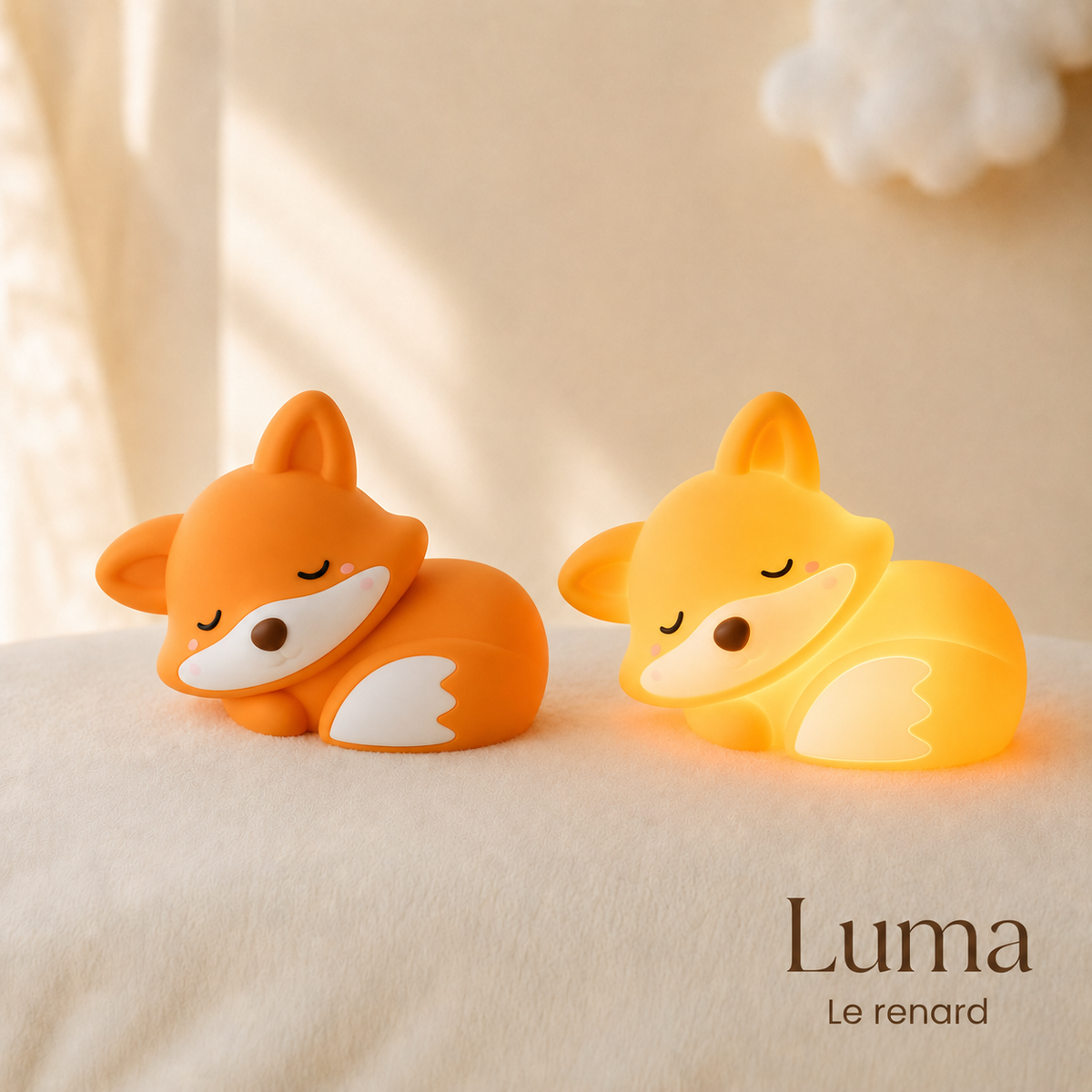 Veilleuse Compagnon™ KIDOLEE Luma le renard silicone