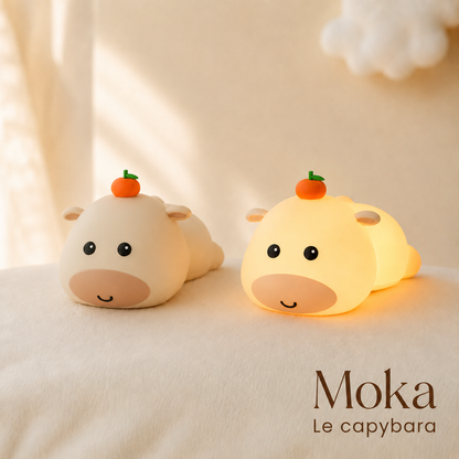 Veilleuse Compagnon™ KIDOLEE Moka le capybara silicone