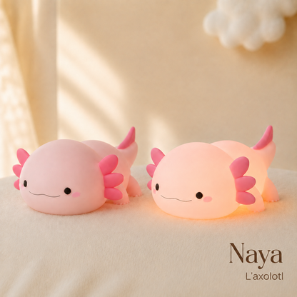 Veilleuse Compagnon™ KIDOLEE Naya l'axolotl en silicone