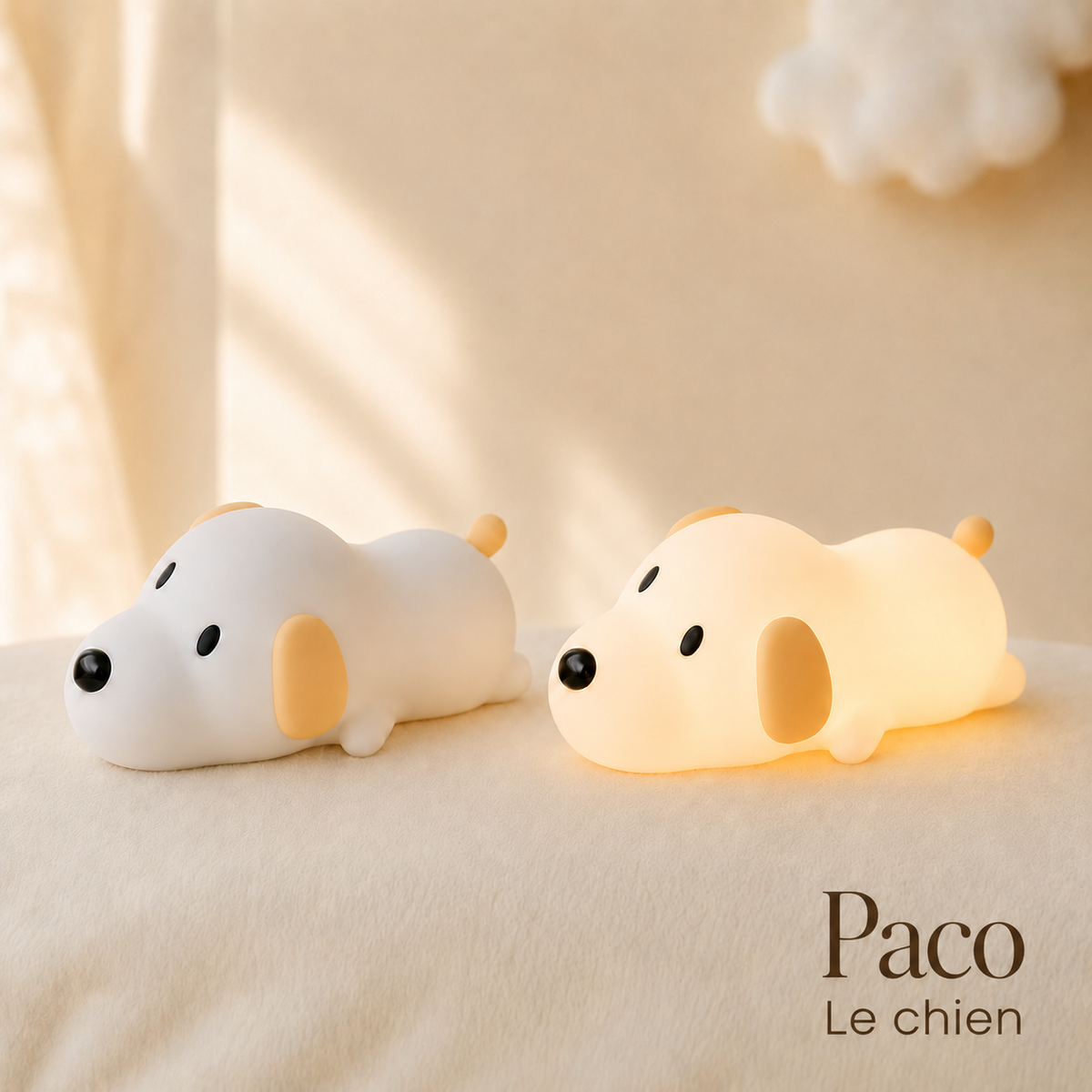 Veilleuse Compagnon™ KIDOLEE Paco le chien silicone