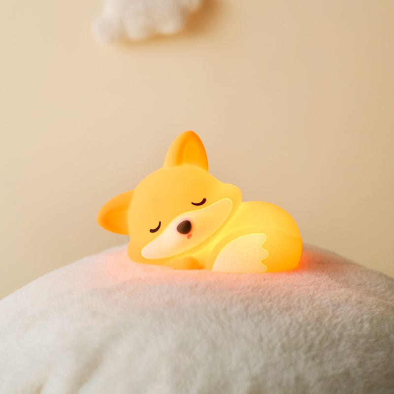veilleuse silicone portable et rechargeable renard